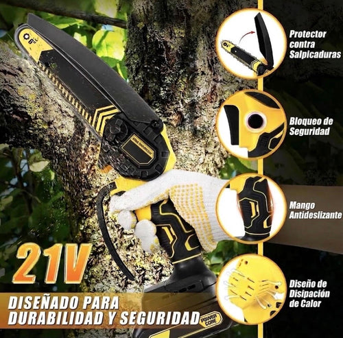 Mini motosierra inalambrica - poda, corta ramas, mantenimiento de jardin