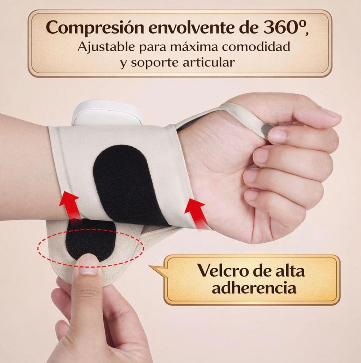 Masajeador de manos portatil electrico con calor, diseño ergonomico con 8 modos y 30 niveles